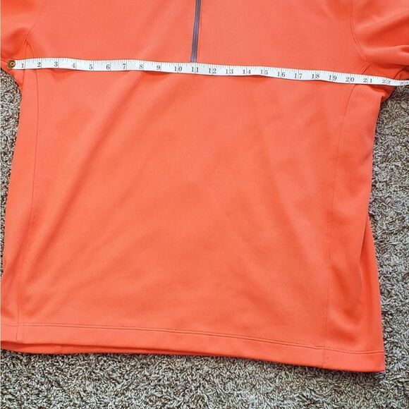 Nike Orange & Gray 3/4 Zip Pullover Golf Shirt - Picture 3 of 6